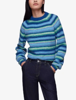 Whistles Variated Striped Knitted Jumper 7 Whistles Variated Striped Knitted Jumper -The Fashion Shop R04118028 MULTICOLOURED ALT02