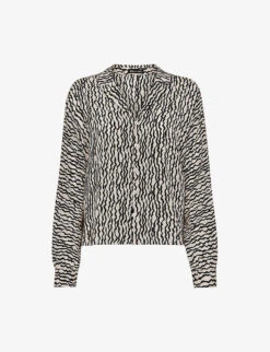 Whistles Wiggle Abstract-print Silk Shirt
