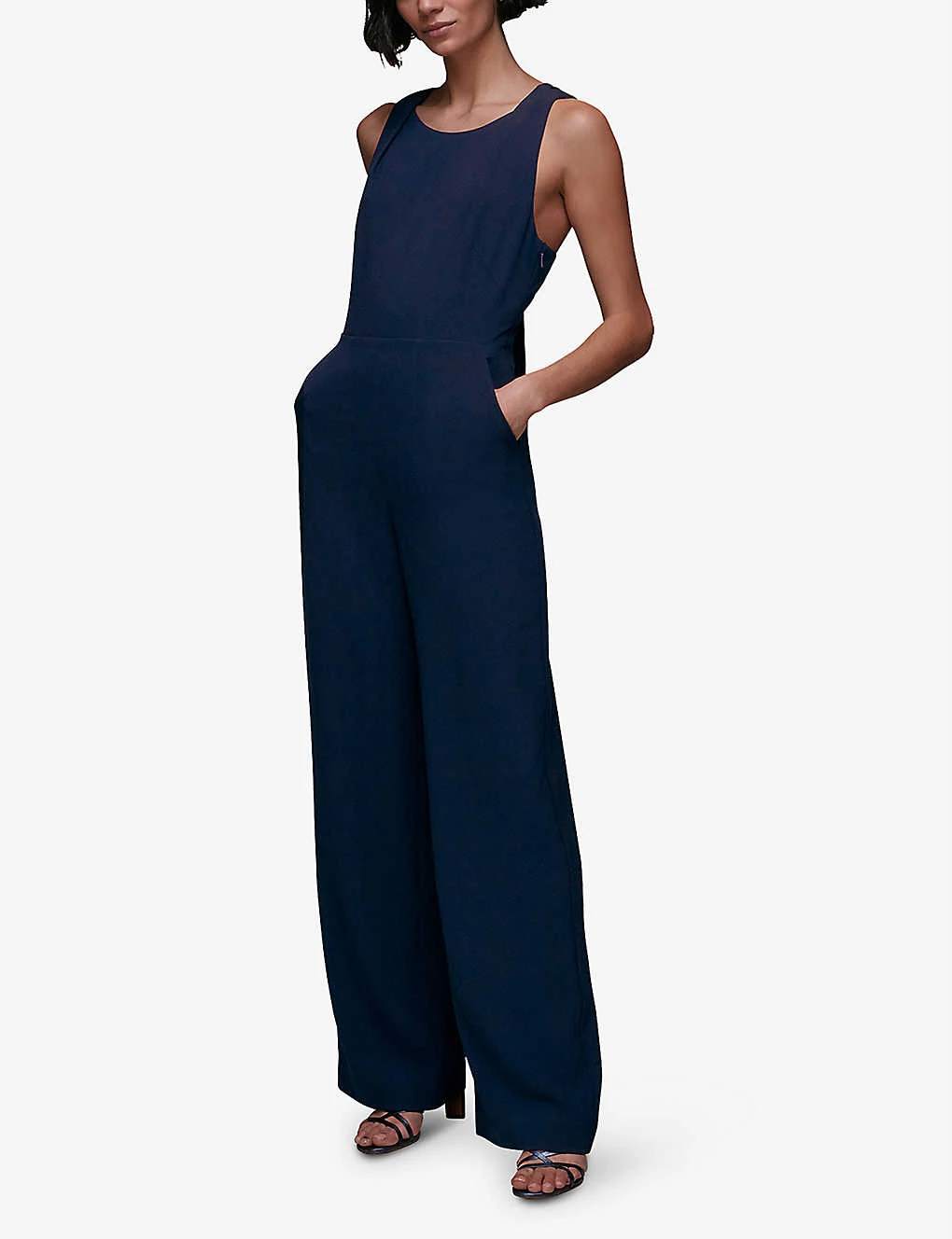 Whistles Tie-back Maxi Stretch-recycled Polyester-blend Jumpsuit 2 Whistles Tie-back Maxi Stretch-recycled Polyester-blend Jumpsuit - Image 2