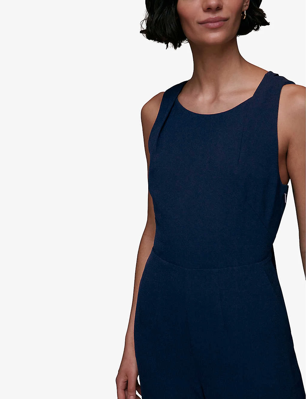 Whistles Tie-back Maxi Stretch-recycled Polyester-blend Jumpsuit 5 Whistles Tie-back Maxi Stretch-recycled Polyester-blend Jumpsuit - Image 5