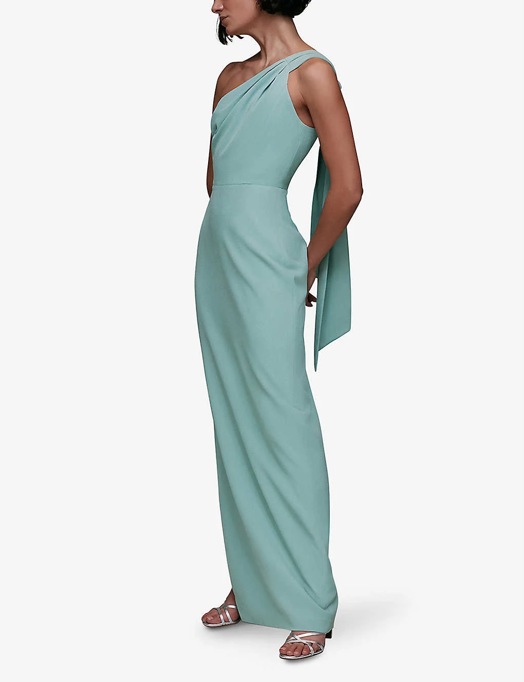 Whistles Bethan One-shoulder Stretch-recycled-polyester Maxi Dress 2 Whistles Bethan One-shoulder Stretch-recycled-polyester Maxi Dress - Image 2