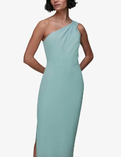 Whistles Bethan One-shoulder Stretch-recycled-polyester Maxi Dress 8 Whistles Bethan One-shoulder Stretch-recycled-polyester Maxi Dress -The Fashion Shop R04118638 ALT02