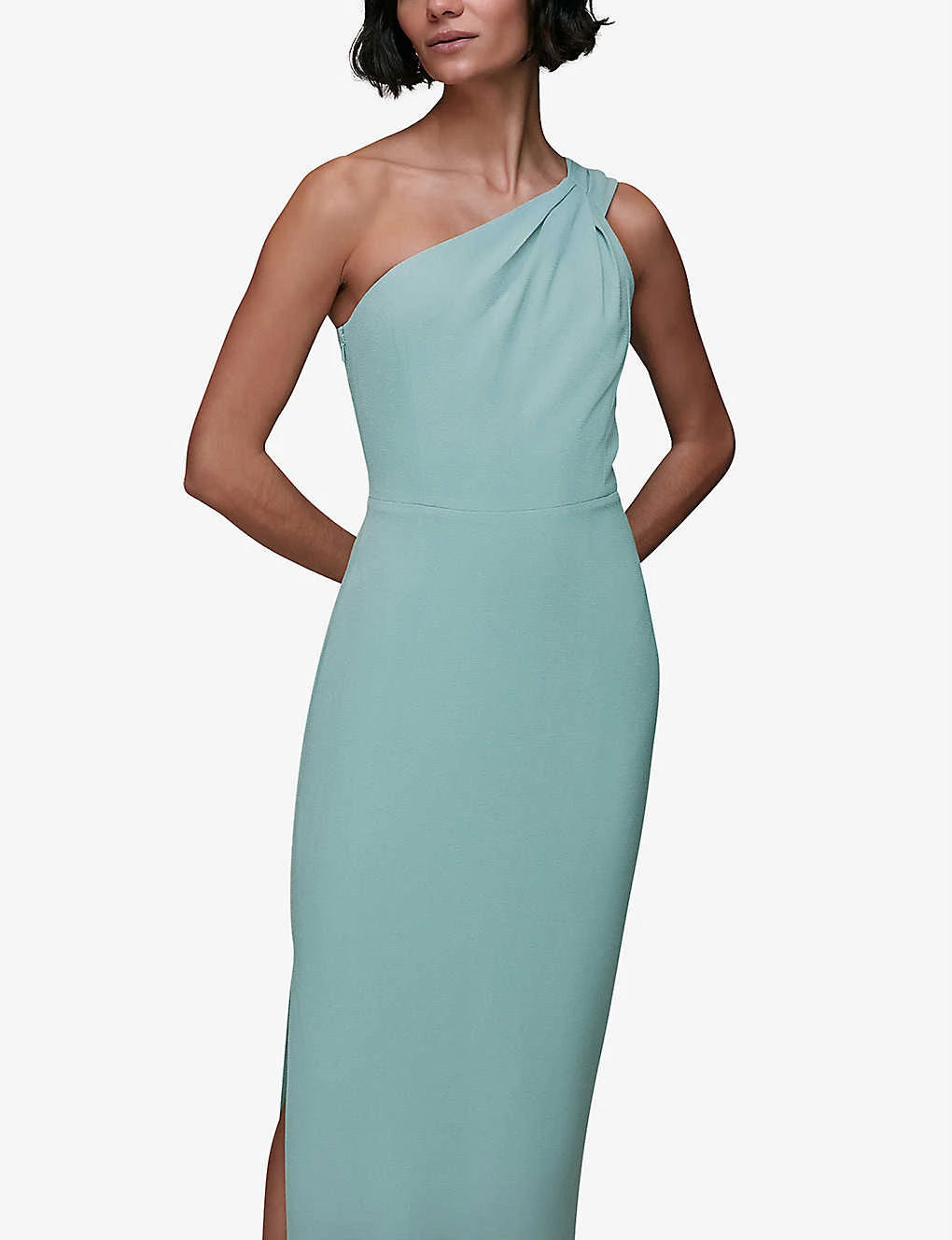 Whistles Bethan One-shoulder Stretch-recycled-polyester Maxi Dress 3 Whistles Bethan One-shoulder Stretch-recycled-polyester Maxi Dress - Image 3