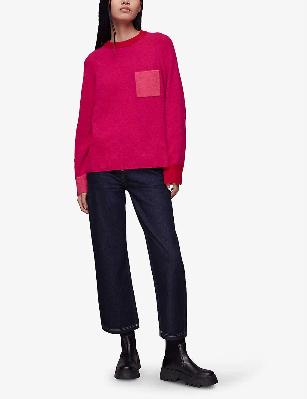 Whistles Colour Block Pocket-detail Knitted Jumper 2 Whistles Colour Block Pocket-detail Knitted Jumper - Image 2