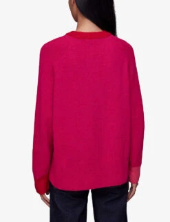 Whistles Colour Block Pocket-detail Knitted Jumper 8 Whistles Colour Block Pocket-detail Knitted Jumper -The Fashion Shop R04118644 MULTICOLOURED ALT03