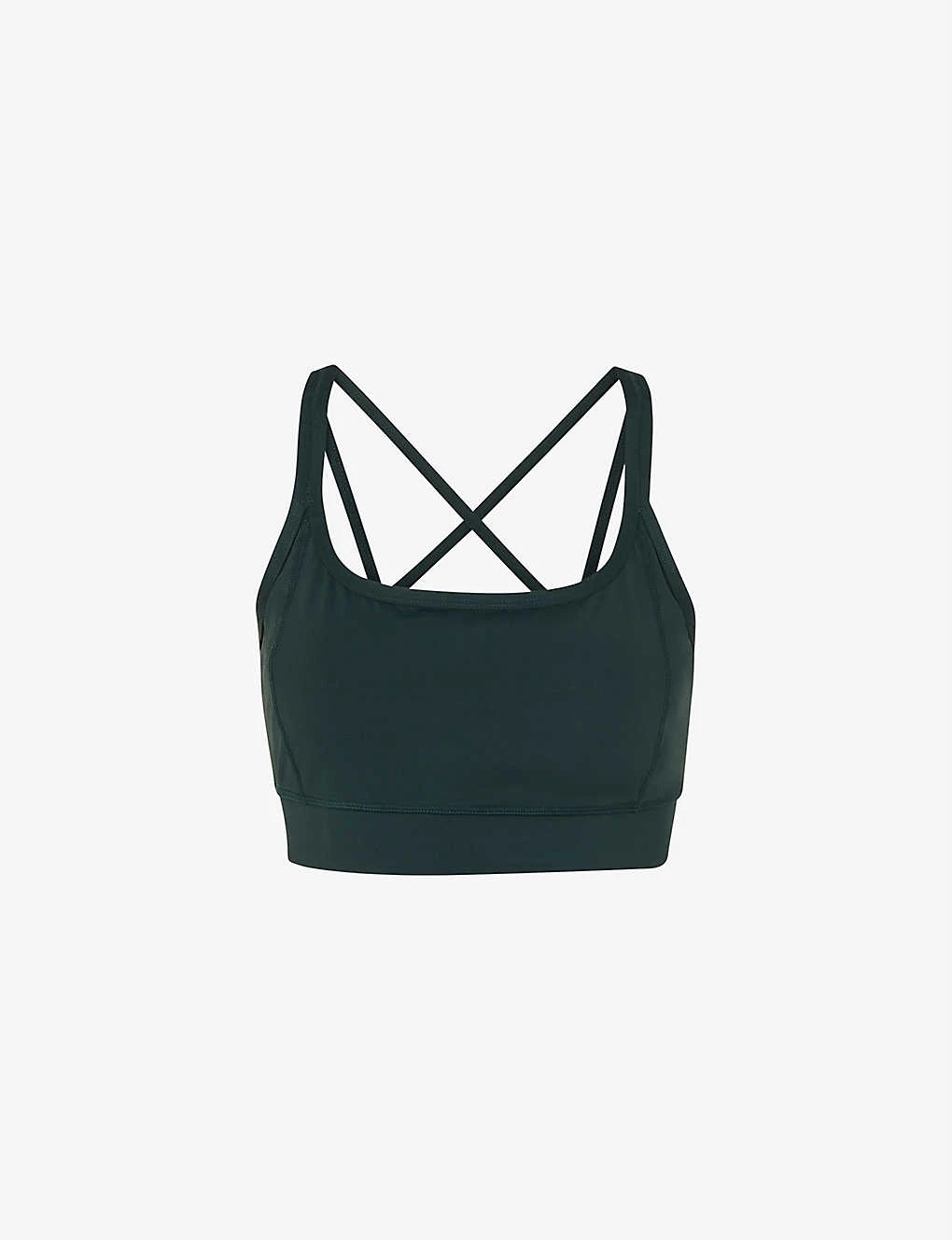 Whistles Scoop-neck Cross-back Stretch-recycled Nylon Sports Bra 1 Whistles Scoop-neck Cross-back Stretch-recycled Nylon Sports Bra