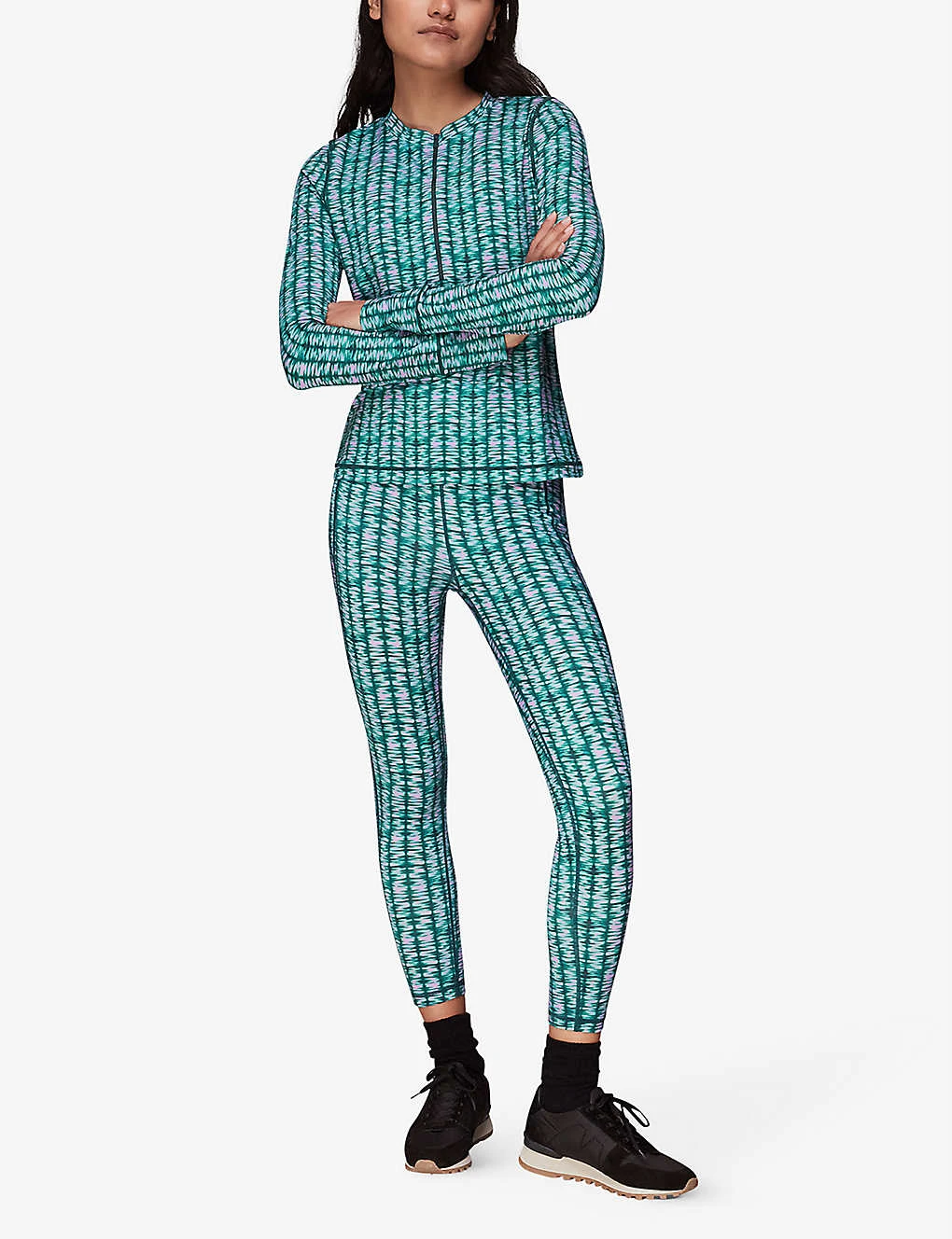 Whistles Abstract-print High-rise Stretch-recycled Nylon Leggings 2 Whistles Abstract-print High-rise Stretch-recycled Nylon Leggings - Image 2