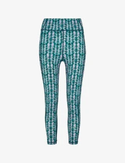 Whistles Abstract-print High-rise Stretch-recycled Nylon Leggings