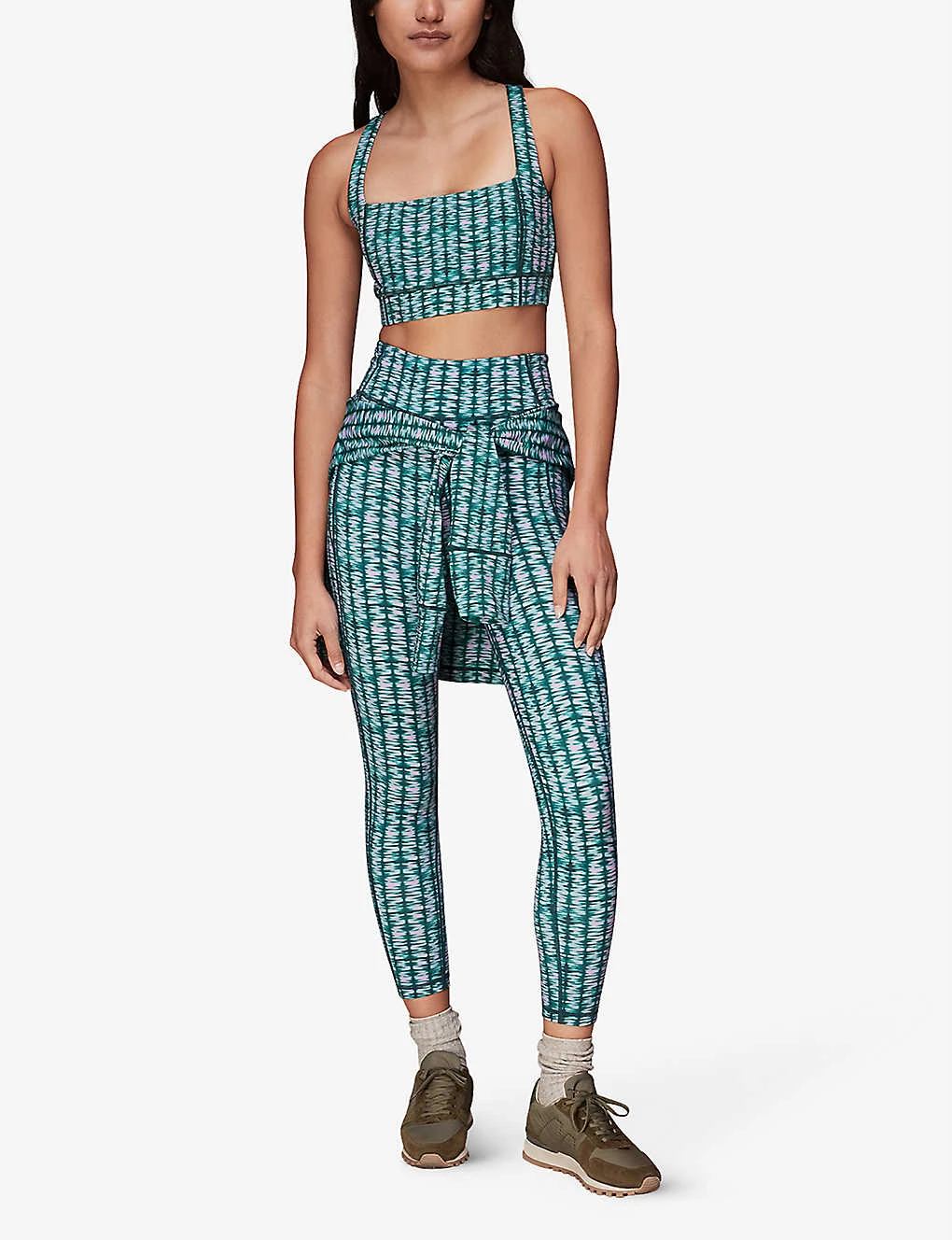 Whistles Abstract-print Square-neck Stretch-recycled Nylon Sports Bra 2 Whistles Abstract-print Square-neck Stretch-recycled Nylon Sports Bra - Image 2