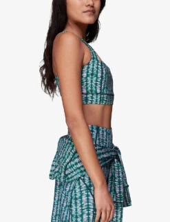 Whistles Abstract-print Square-neck Stretch-recycled Nylon Sports Bra 7 Whistles Abstract-print Square-neck Stretch-recycled Nylon Sports Bra -The Fashion Shop R04119052 MULTICOLOURED ALT02
