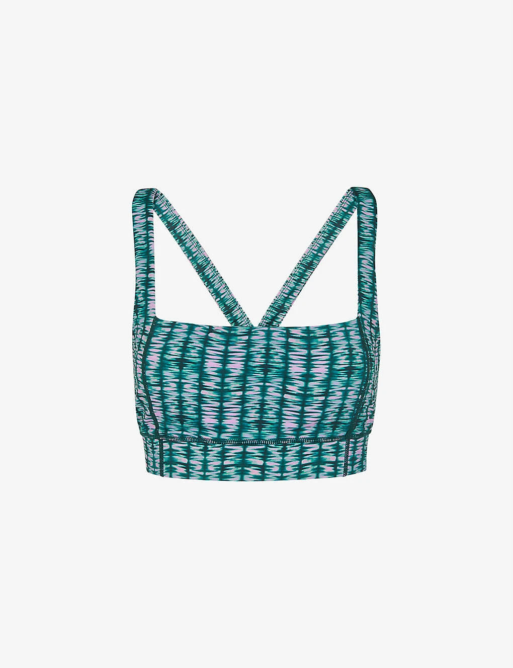 Whistles Abstract-print Square-neck Stretch-recycled Nylon Sports Bra 1 Whistles Abstract-print Square-neck Stretch-recycled Nylon Sports Bra