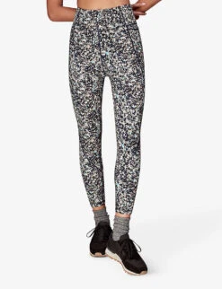 Whistles Speckled-print High-rise Stretch-recycled Nylon Leggings 8 Whistles Speckled-print High-rise Stretch-recycled Nylon Leggings -The Fashion Shop R04119054 BLUE ALT02