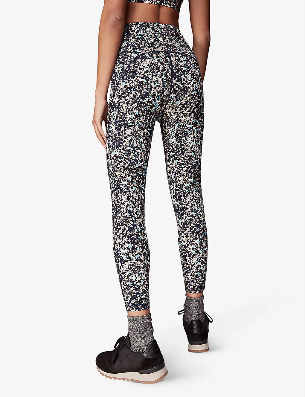 Whistles Speckled-print High-rise Stretch-recycled Nylon Leggings 4 Whistles Speckled-print High-rise Stretch-recycled Nylon Leggings - Image 4