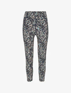 Whistles Speckled-print High-rise Stretch-recycled Nylon Leggings