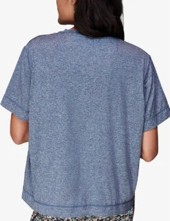 Whistles Oversized Round-neck Stretch-recycled Polyester Blend T-shirt 7 Whistles Oversized Round-neck Stretch-recycled Polyester Blend T-shirt -The Fashion Shop R04119056 NAVY ALT02