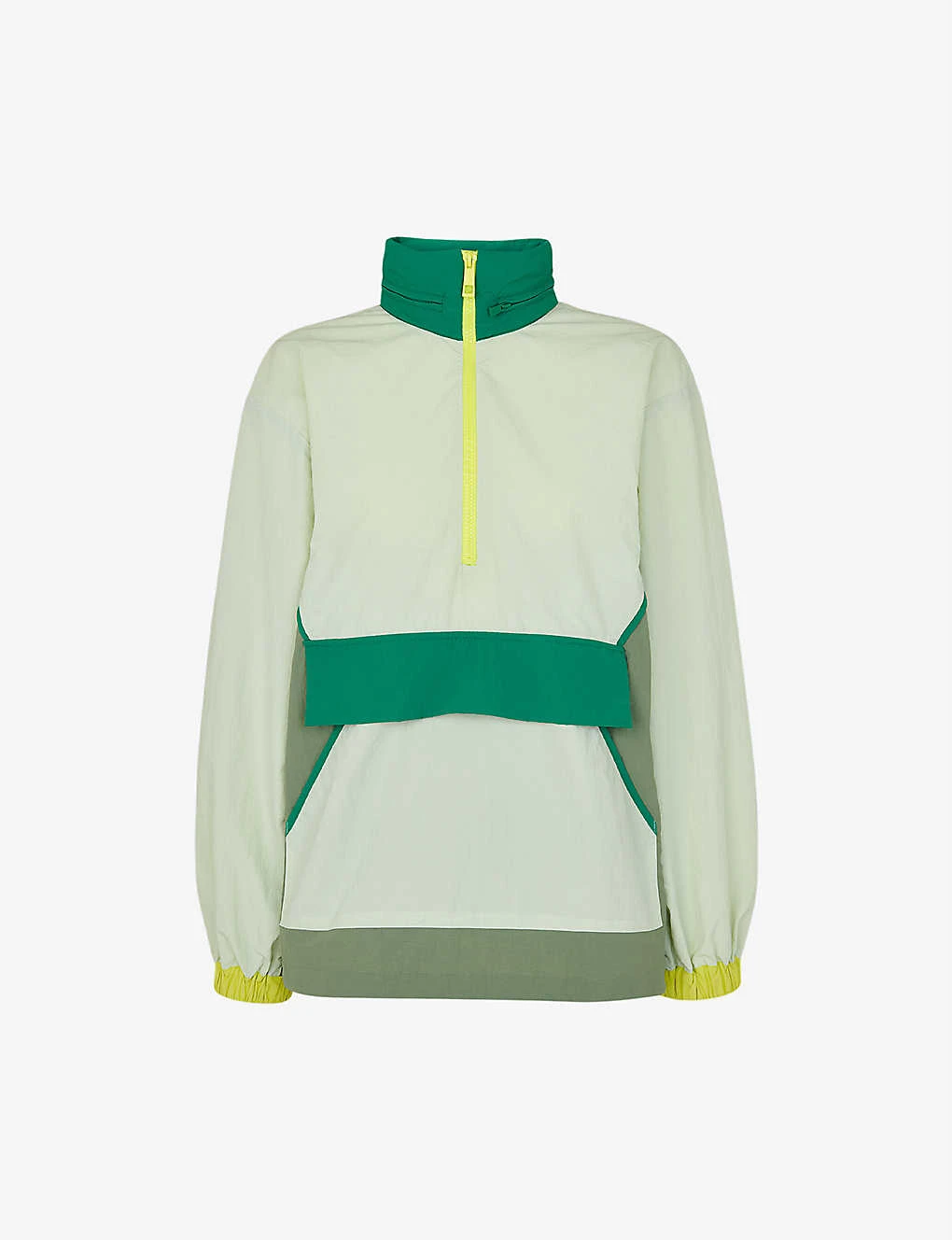 Whistles Colour-blocked Hooded High-neck Stretch-shell Jacket 1 Whistles Colour-blocked Hooded High-neck Stretch-shell Jacket