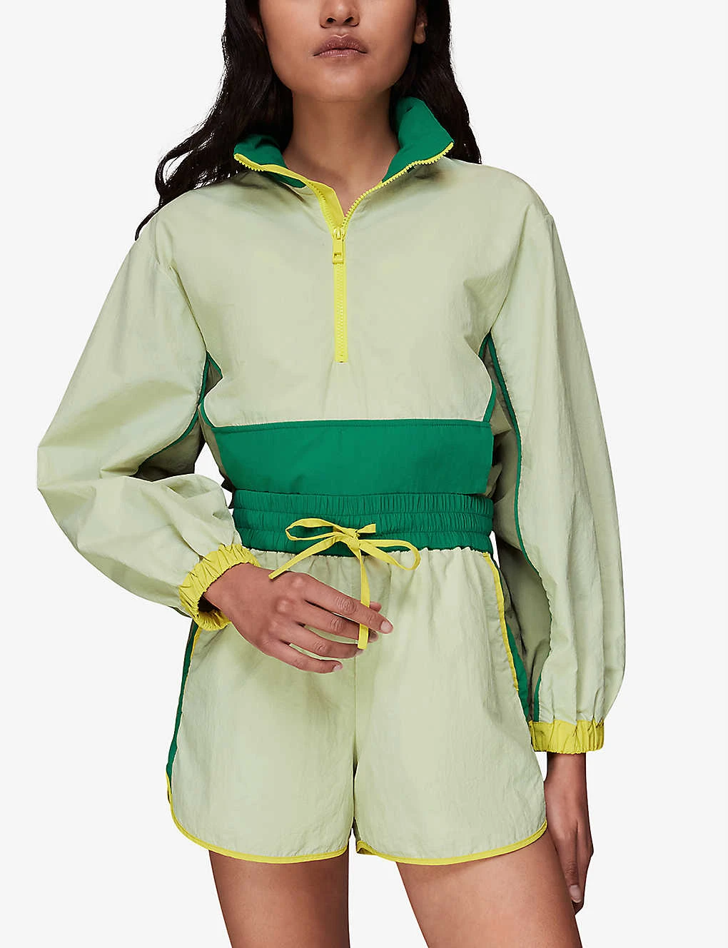 Whistles Colour-blocked High-rise Stretch-shell Shorts 3 Whistles Colour-blocked High-rise Stretch-shell Shorts - Image 3