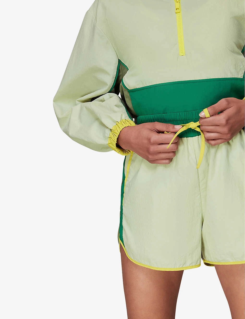 Whistles Colour-blocked High-rise Stretch-shell Shorts 5 Whistles Colour-blocked High-rise Stretch-shell Shorts - Image 5