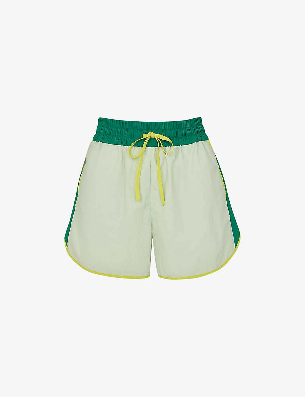 Whistles Colour-blocked High-rise Stretch-shell Shorts 1 Whistles Colour-blocked High-rise Stretch-shell Shorts