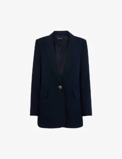 Whistles Single-breasted Peak-lapel Recycled-polyester Blend Blazer
