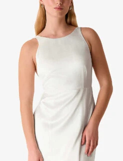 Whistles Lina Low-back Satin Wedding Dress 7 Whistles Lina Low-back Satin Wedding Dress -The Fashion Shop R04121171 IVORY ALT02