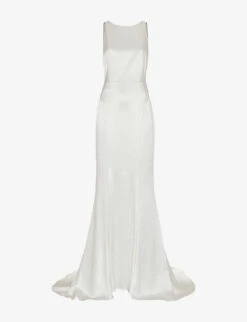 Whistles Lina Low-back Satin Wedding Dress