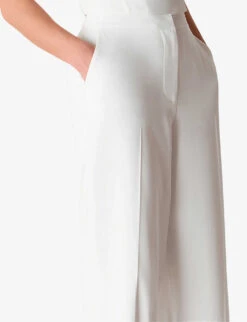 Whistles Andie Straight-leg High-rise Woven Wedding Trousers 7 Whistles Andie Straight-leg High-rise Woven Wedding Trousers -The Fashion Shop R04121174 IVORY ALT02