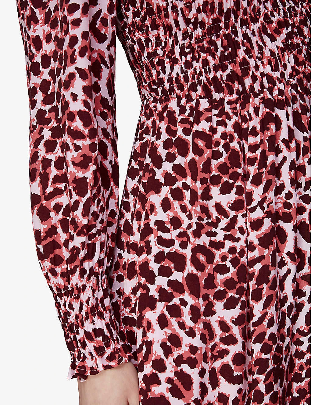 Whistles Animal-print Puff-sleeved Woven Midi Dress 5 Whistles Animal-print Puff-sleeved Woven Midi Dress - Image 5