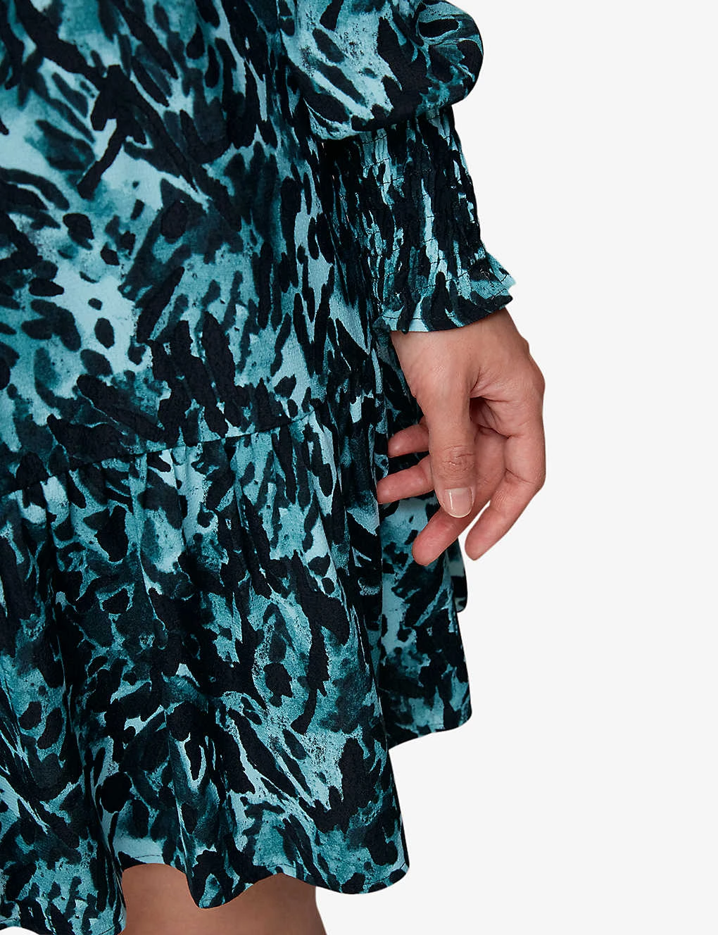 Whistles Animal-print Ruffled Woven Mini Dress 5 Whistles Animal-print Ruffled Woven Mini Dress - Image 5