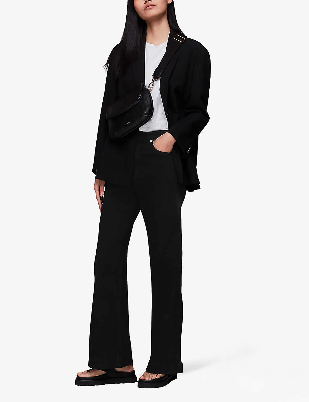 Whistles Lucy Flared-leg High-rise Stretch-denim Jeans 2 Whistles Lucy Flared-leg High-rise Stretch-denim Jeans - Image 2