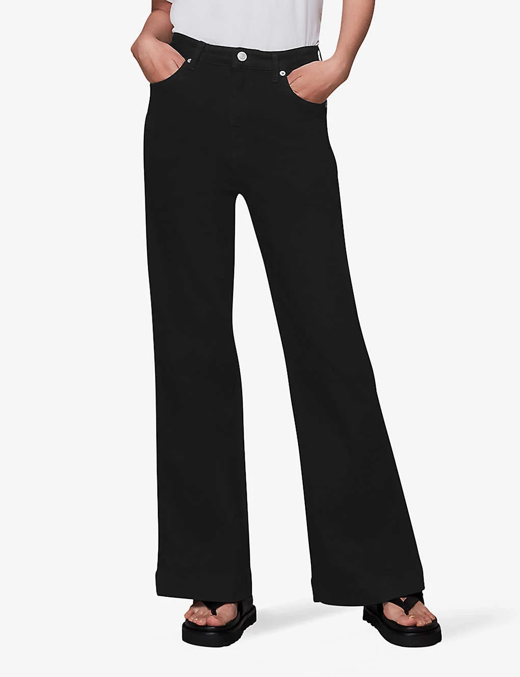 Whistles Lucy Flared-leg High-rise Stretch-denim Jeans 3 Whistles Lucy Flared-leg High-rise Stretch-denim Jeans - Image 3