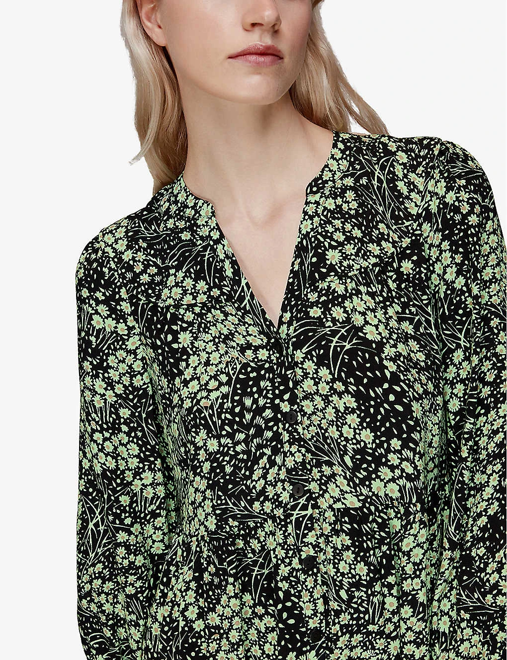 Whistles Floral-print V-neck Woven Mini Dress 5 Whistles Floral-print V-neck Woven Mini Dress - Image 5