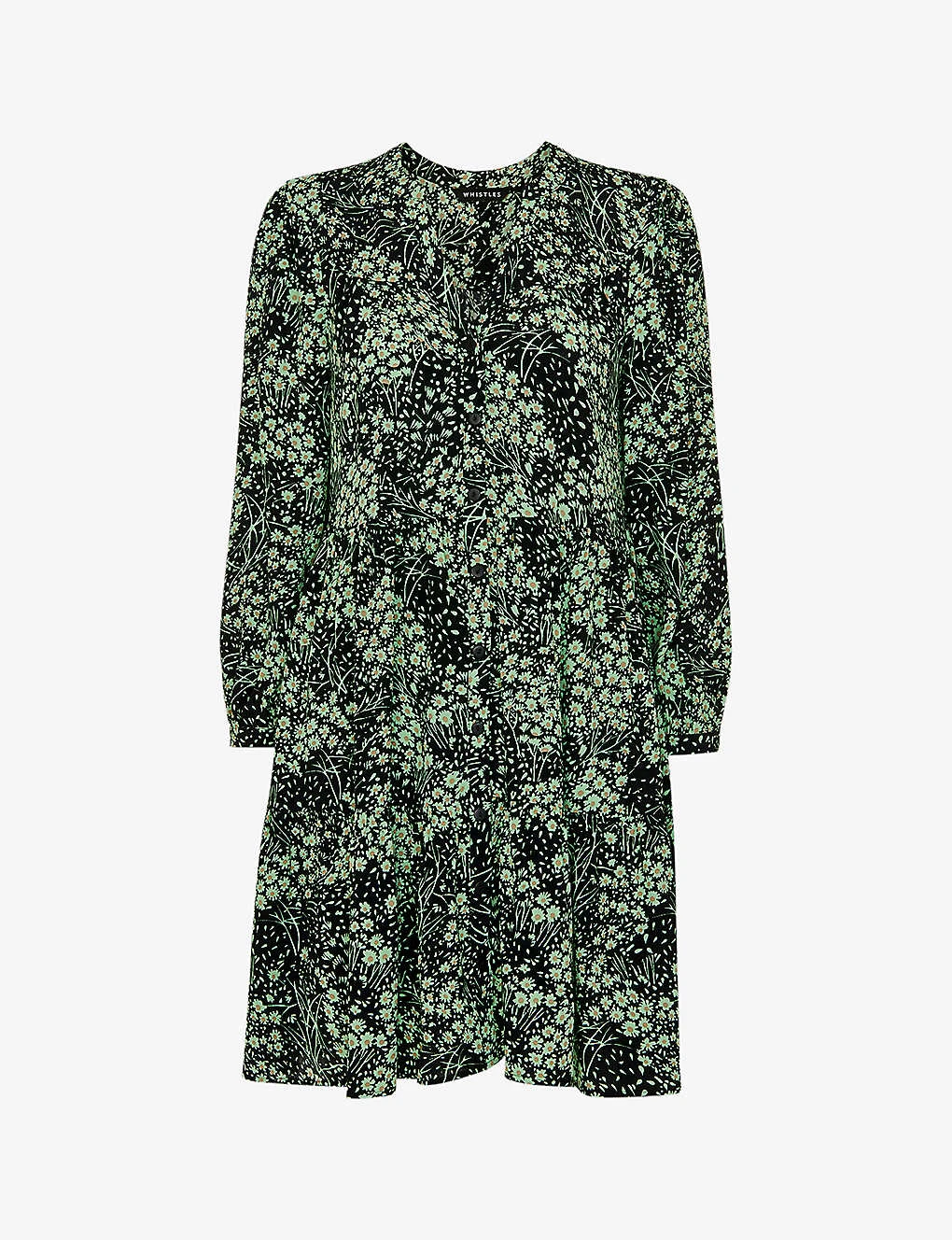 Whistles Floral-print V-neck Woven Mini Dress 1 Whistles Floral-print V-neck Woven Mini Dress