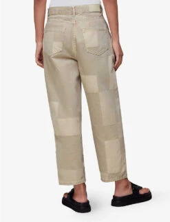 Whistles Straight-leg Patchwork Jeans -The Fashion Shop R04125219 TAN ALT03