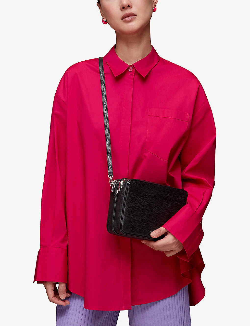 Whistles Carmen Pebbled-leather Cross-body Bag 5 Whistles Carmen Pebbled-leather Cross-body Bag - Image 5