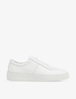 Whistles Kalie Logo-embossed Leather Low-top Trainers