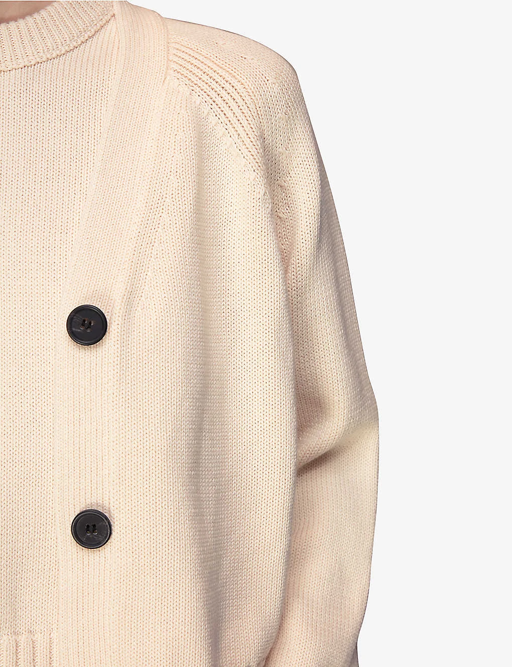 Whistles Karine Ribbed V-neck Cotton-knit Cardigan 5 Whistles Karine Ribbed V-neck Cotton-knit Cardigan - Image 5