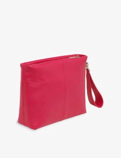 Whistles Avah Wrist-strap Leather Clutch Bag -The Fashion Shop R04133264 PINK ALT02