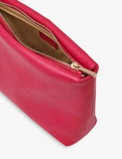 Whistles Avah Wrist-strap Leather Clutch Bag -The Fashion Shop R04133264 PINK ALT03