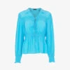 Whistles Eleanor Tie-front Silk Shirt