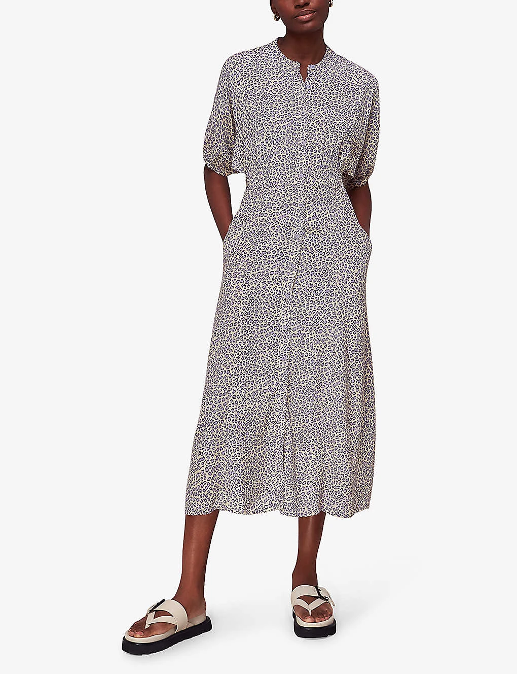 Whistles Dashed Leopard-print Woven Midi Dress 2 Whistles Dashed Leopard-print Woven Midi Dress - Image 2