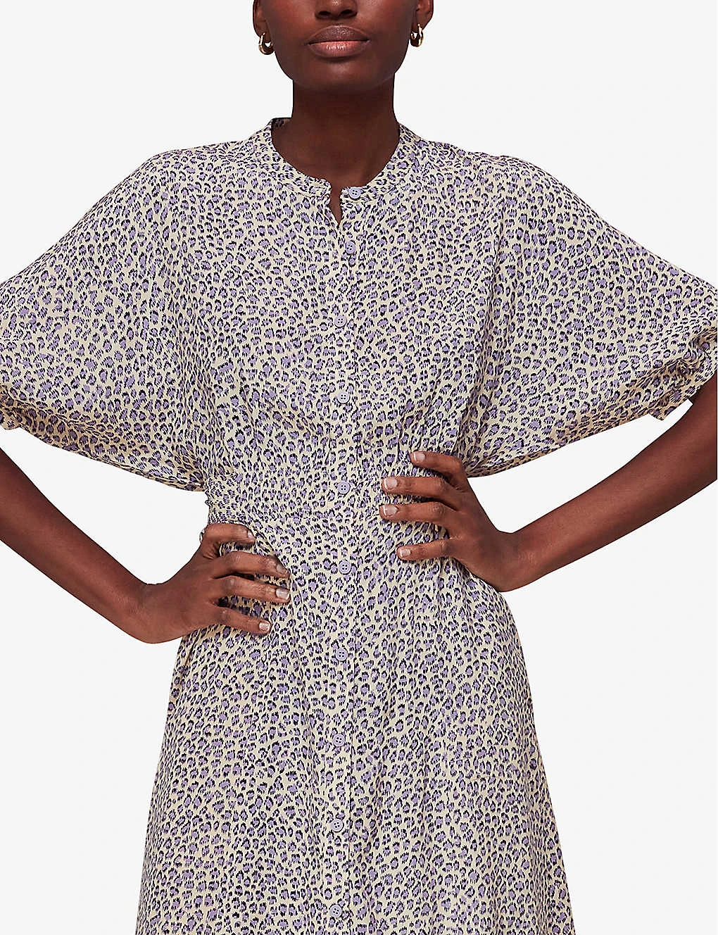 Whistles Dashed Leopard-print Woven Midi Dress 3 Whistles Dashed Leopard-print Woven Midi Dress - Image 3