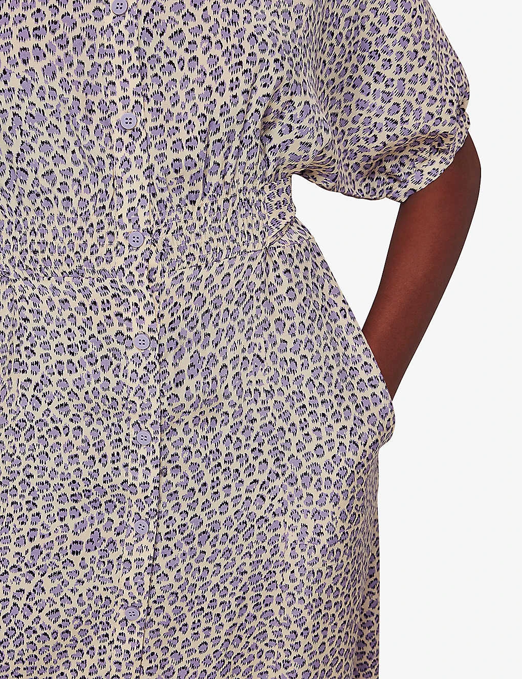 Whistles Dashed Leopard-print Woven Midi Dress 5 Whistles Dashed Leopard-print Woven Midi Dress - Image 5