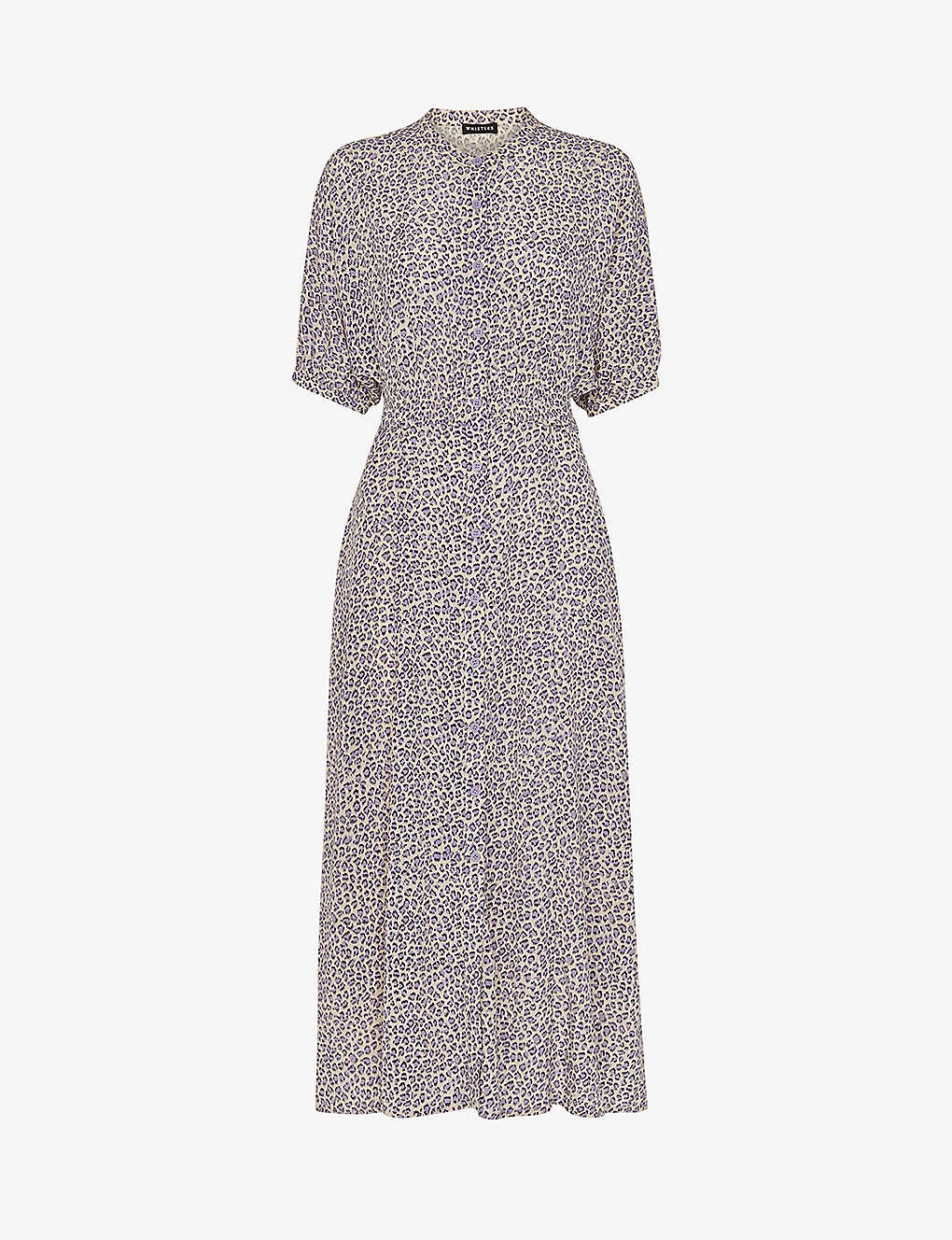 Whistles Dashed Leopard-print Woven Midi Dress 1 Whistles Dashed Leopard-print Woven Midi Dress