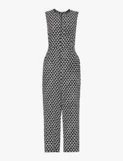 Whistles Checkerboard-pattern Ankle-length Woven Jumpsuit