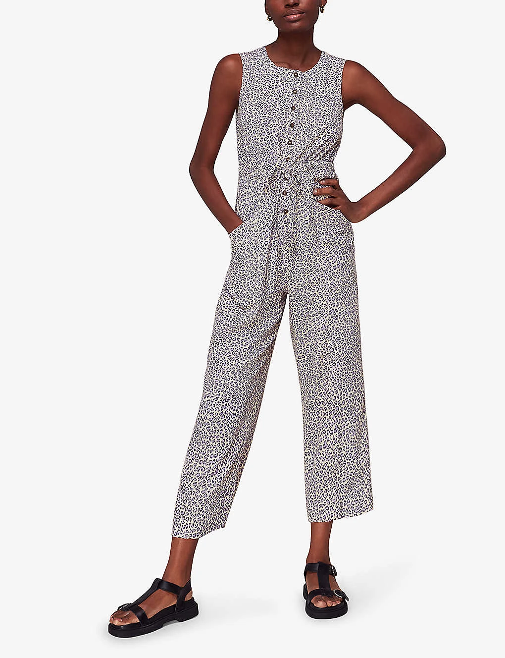 Whistles Dashed Jess Leopard-print Woven Jumpsuit 2 Whistles Dashed Jess Leopard-print Woven Jumpsuit - Image 2