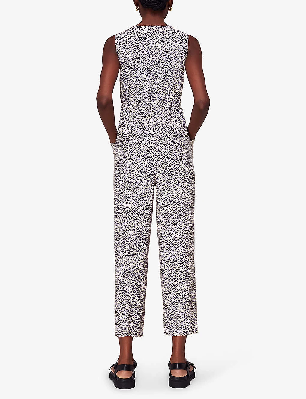 Whistles Dashed Jess Leopard-print Woven Jumpsuit 4 Whistles Dashed Jess Leopard-print Woven Jumpsuit - Image 4