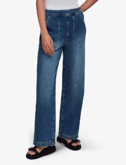 Whistles Straight-leg High-rise Jeans -The Fashion Shop R04135053 BLUE ALT02