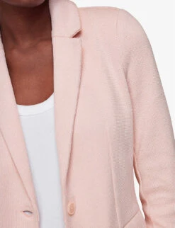 Whistles Slim-fit Notch-lapel Cotton-jersey Blazer 9 Whistles Slim-fit Notch-lapel Cotton-jersey Blazer -The Fashion Shop R04135054 PINK ALT04