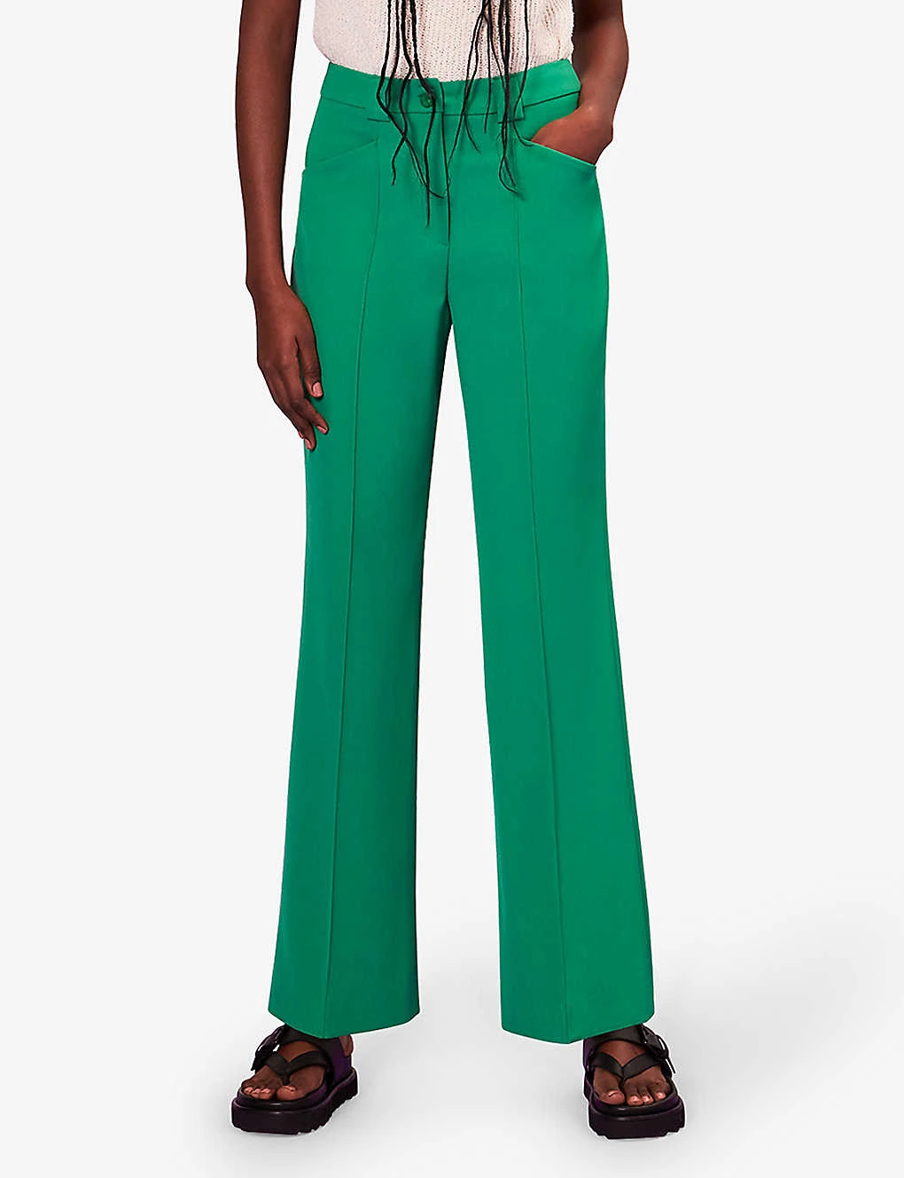 Whistles Flora Straight-leg Mid-rise Stretch-woven Trousers 3 Whistles Flora Straight-leg Mid-rise Stretch-woven Trousers - Image 3